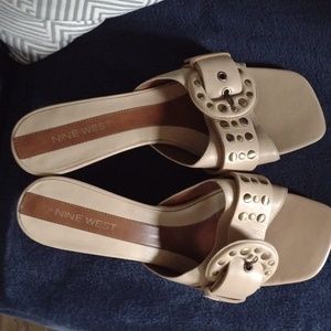 Women's Nine West Leather slide heel.